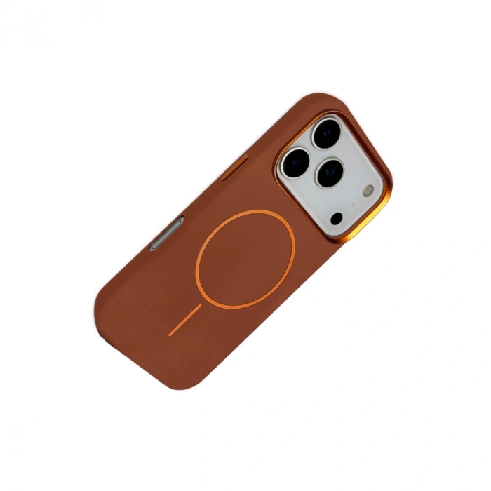 Joko Apple İphone 17 Pro Max Luno Deri Magsafe Kapak - Kahverengi