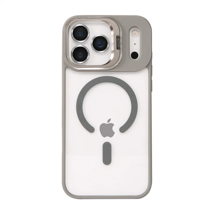 Joko Apple İphone 17 Pro Max Remim Lensli Magsafe Standlı Kapak - Titan Gri