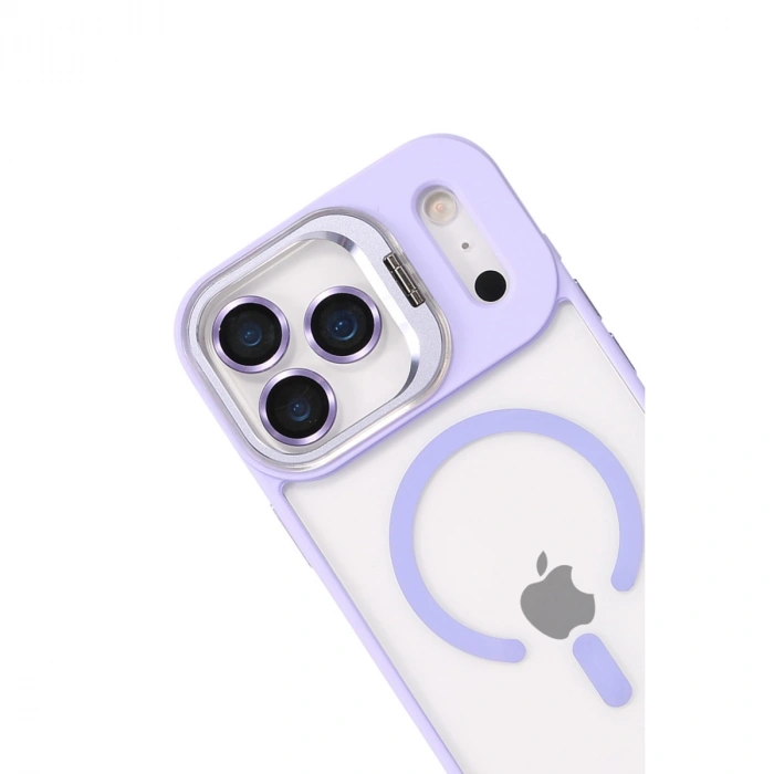 Joko Apple İphone 17 Pro Remim Lensli Magsafe Standlı Kapak - Lila
