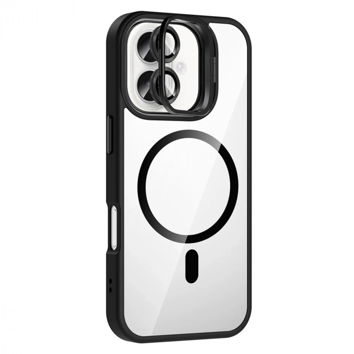 Joko Apple İphone 17 Remim Lensli Magsafe Standlı Kapak - Siyah