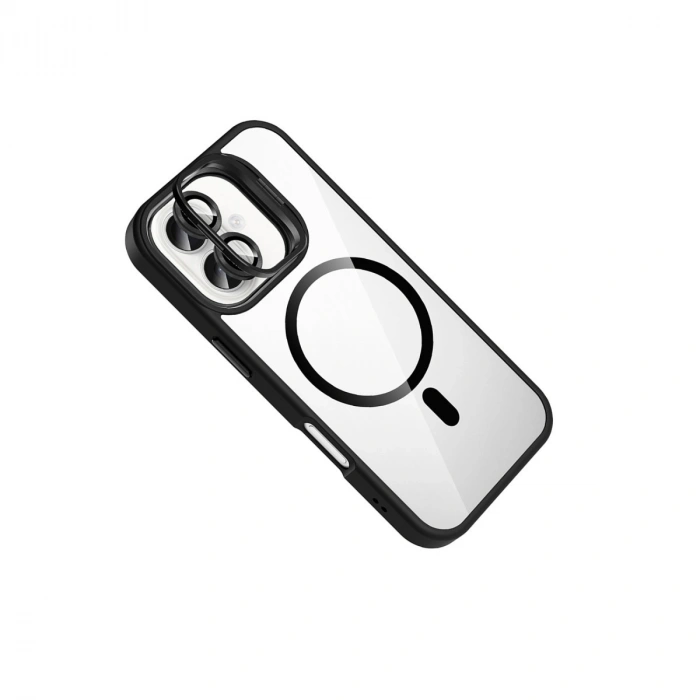 Joko Apple İphone 17 Remim Lensli Magsafe Standlı Kapak - Siyah