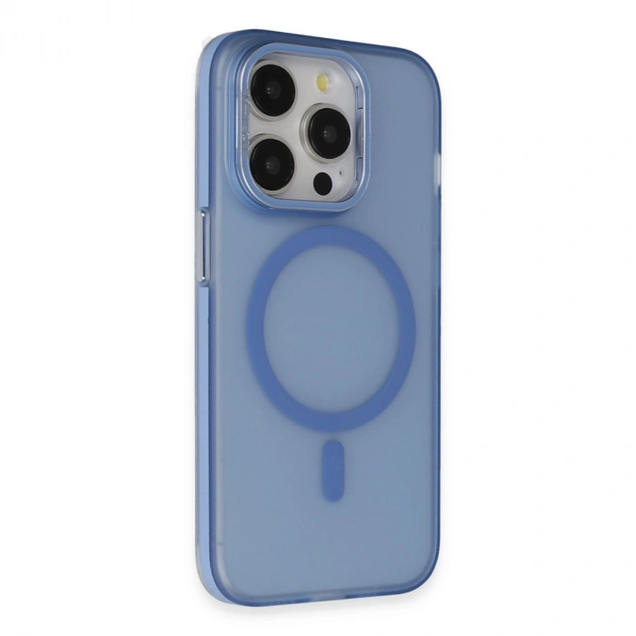 Joko İphone 15 Pro Max Frost Standlı Magsafe Kapak - Sierra Blue