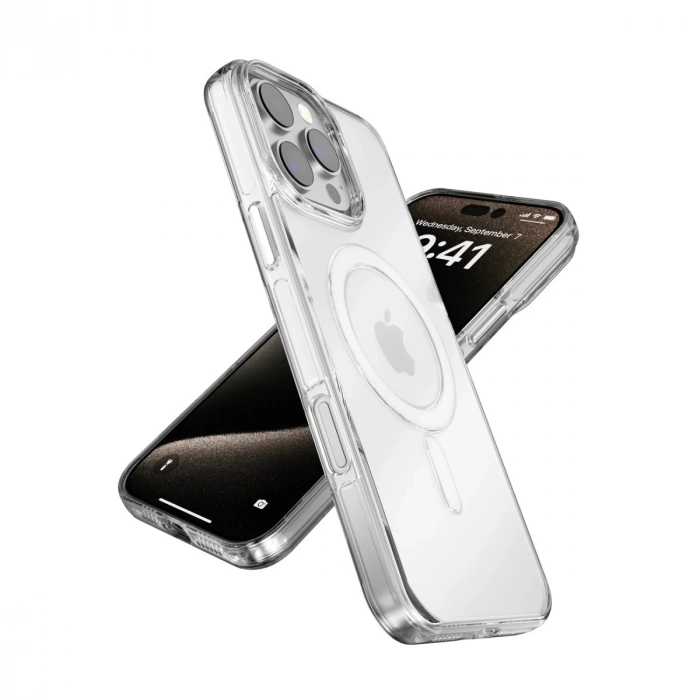 Joko İphone 15 Pro Max Gleam Pc Sert Magsafe Kılıf - Şeffaf-siyah