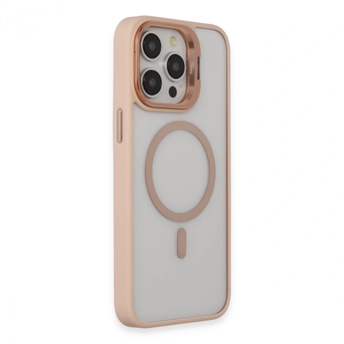 Joko İphone 15 Pro Max Kılıf Roblox Lens Magsafe Standlı Kapak - Pudra