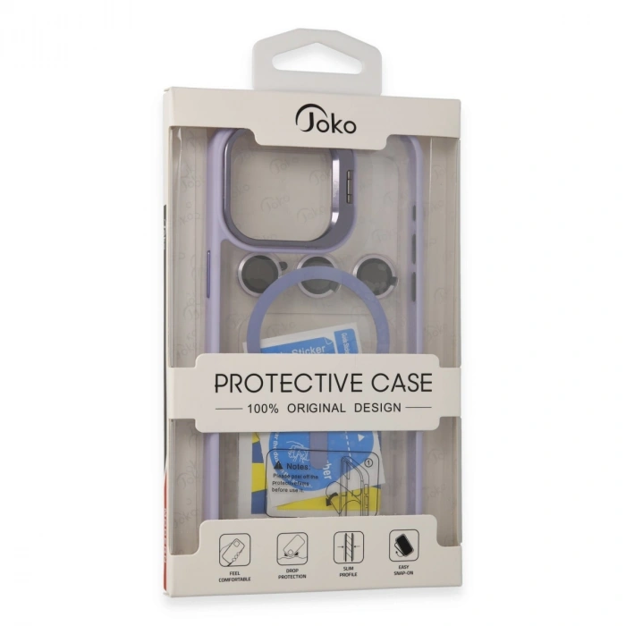 Joko İphone 15 Pro Max Kılıf Roblox Lens Magsafe Standlı Kapak - Pudra