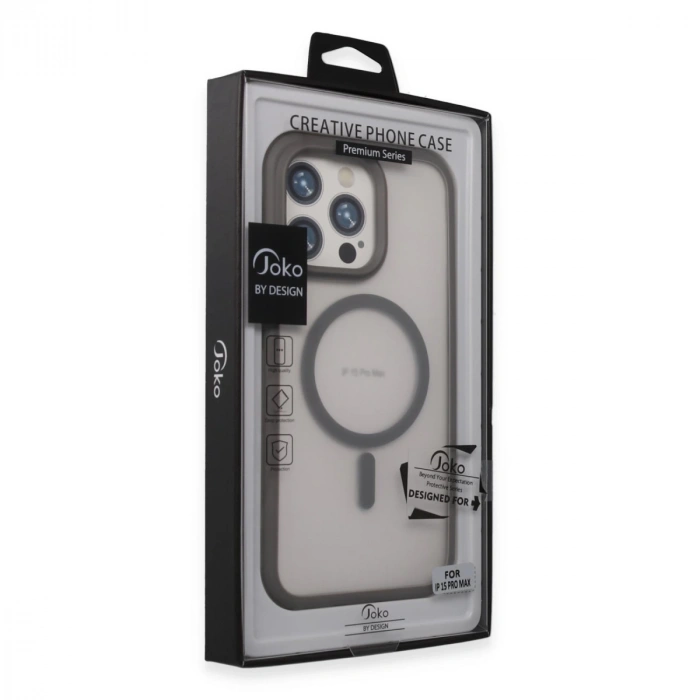 Joko İphone 15 Pro Toras Airbag Magsafe Kapak - Titan Gri