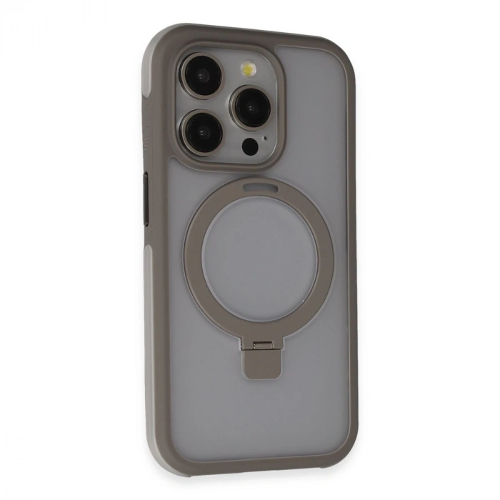 Joko İphone 15 Pro Zorda Airbag Magsafe Standlı Kapak - Titan Gri