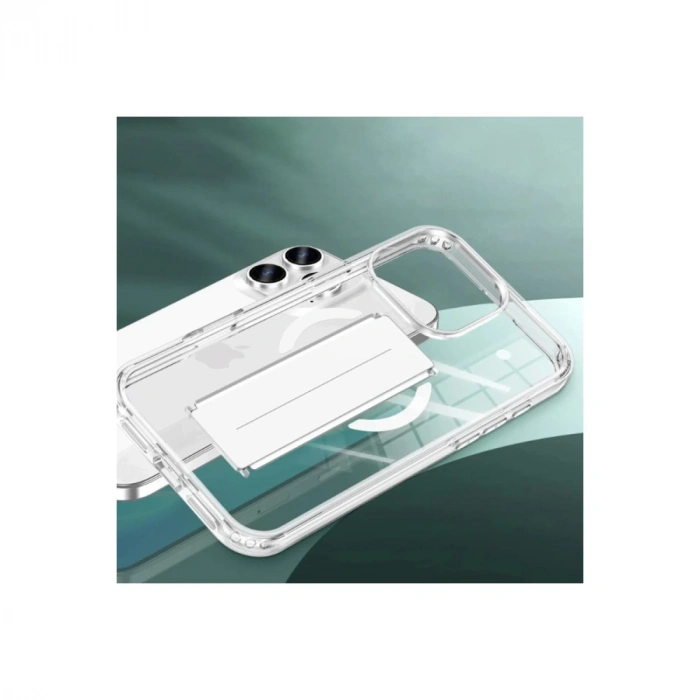 Joko İphone 16 Kılıf Alfa Magsafe Standlı Kapak - Şeffaf