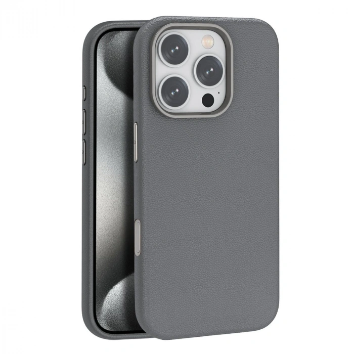 Joko İphone 16 Pro Wonder Deri Magsafe Kapak - Titan Gri