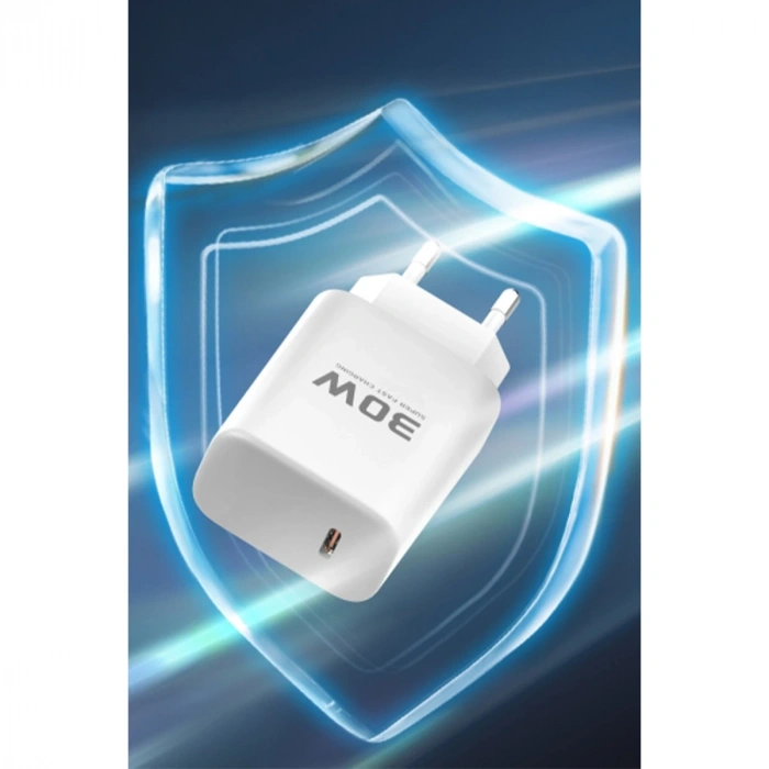 Joko Jk89 30w Type-c Çıkışlı Ekstra Dc66 1m Type-c To Lightning  Kablolu Pd Şarj Cihazı - Beyaz