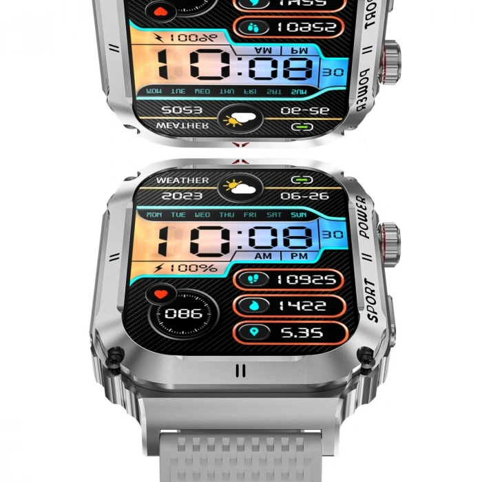 Joko Od3 2.1 İnç Ips Ekran Ip68 Su Geçirmez Konuşma Ve Nfc Özellikli Akıllı Saat - Gümüş