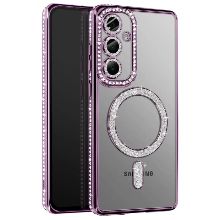 Joko Samsung Galaxy A57 5g Joke Simli Magneticsafe Kılıf - Derin Mor