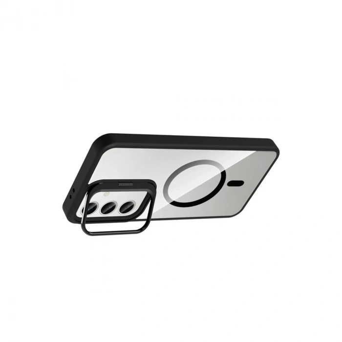 Joko Samsung Galaxy S24 Fe Remim Lensli Magsafe Standlı Kapak - Siyah