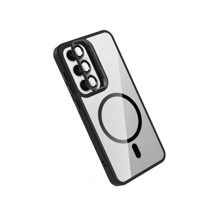 Joko Samsung Galaxy S24 Fe Remim Lensli Magsafe Standlı Kapak - Siyah