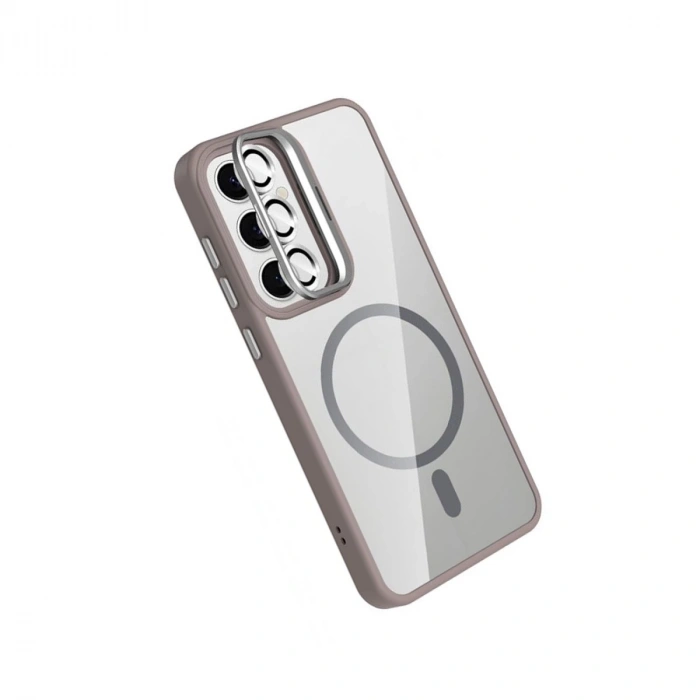 Joko Samsung Galaxy S24 Fe Remim Lensli Magsafe Standlı Kapak - Titan Gri