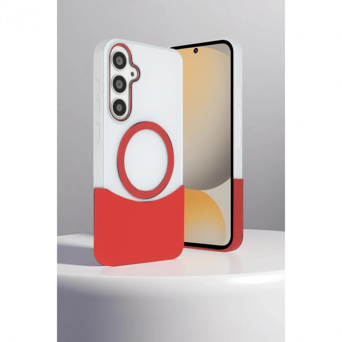 Joko Samsung Galaxy S24 Fe Velar Magsafe Kapak - Kırmızı