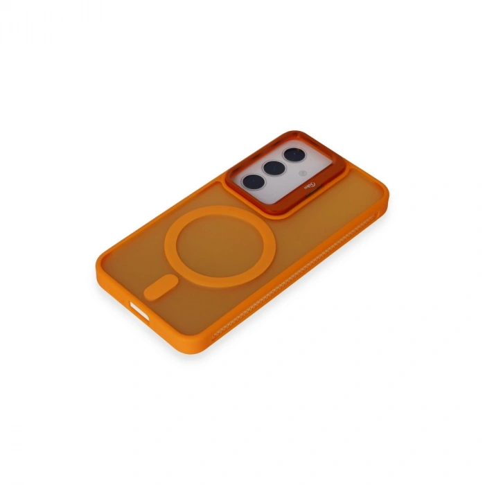 Joko Samsung Galaxy S24 Flet Lens Magsafe Kapak - Turuncu