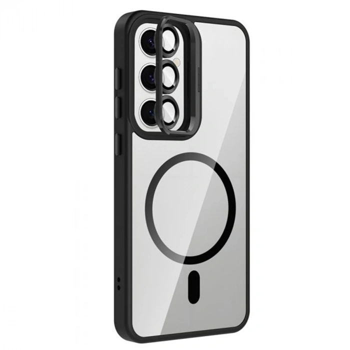 Joko Samsung Galaxy S25 Remim Lensli Magsafe Standlı Kapak - Siyah