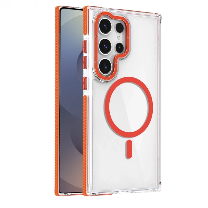 Joko Samsung Galaxy S25 Ultra Bella Magsafe Kapak - Turuncu