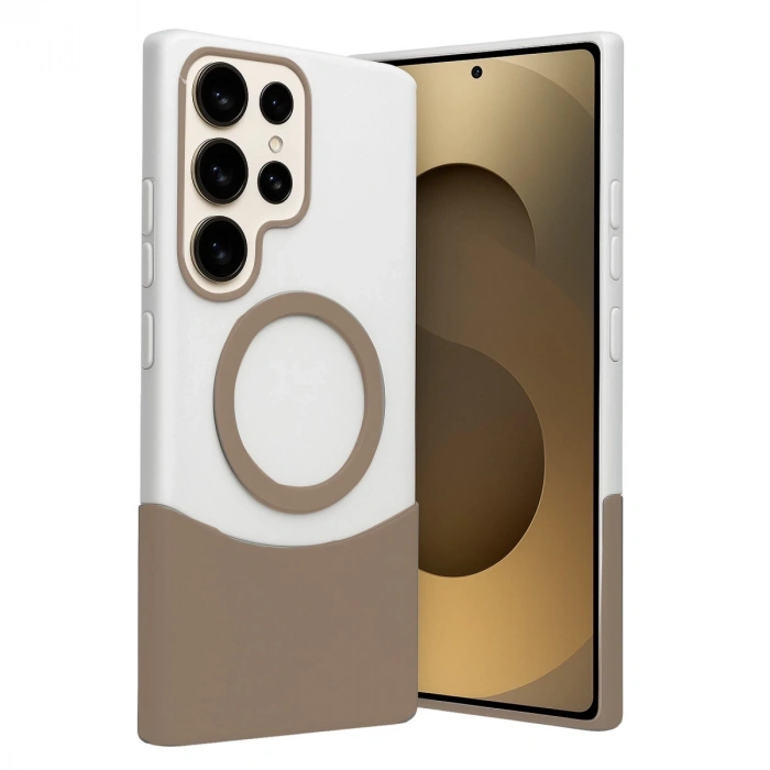 Joko Samsung Galaxy S25 Ultra Velar Magsafe Kapak - Çöl Titanyum