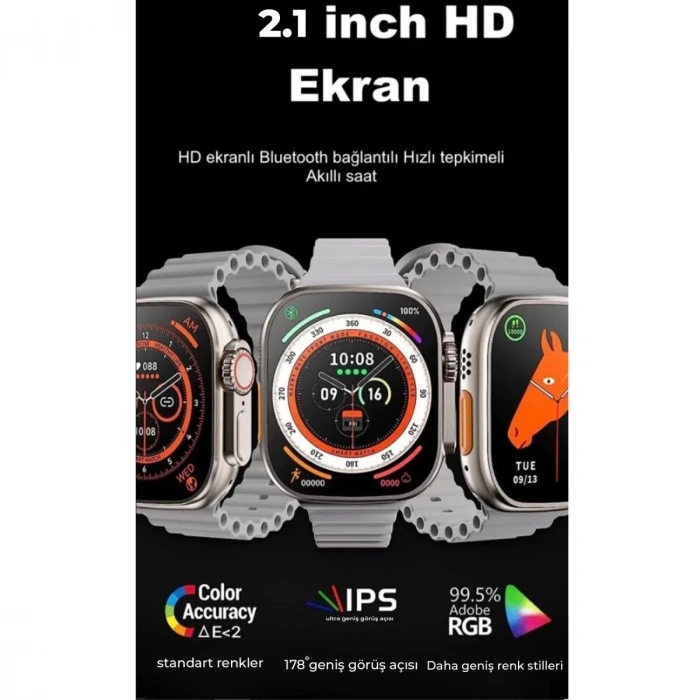 Joko Ultra 8 2.1 İnç Ips Ekran Konuşma Ve Nfc Özellikli Akıllı Saat - Siyah