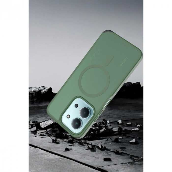 Joko Xiaomi Redmi 15c 4g Jota Magsafe Kapak - Koyu Yeşil