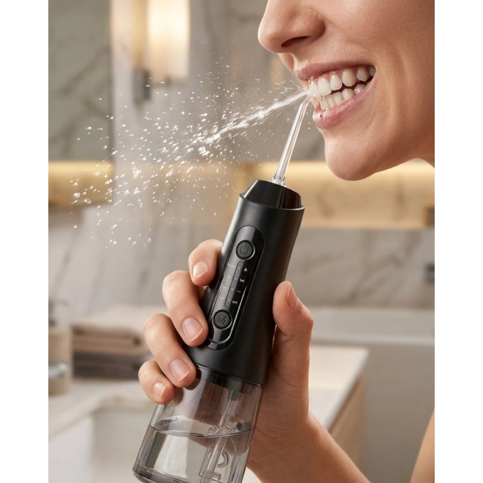 Kablosuz Ağız Duşu Ipx7 Su Geçirmez 320 Ml Hazneli Derin Temizlik