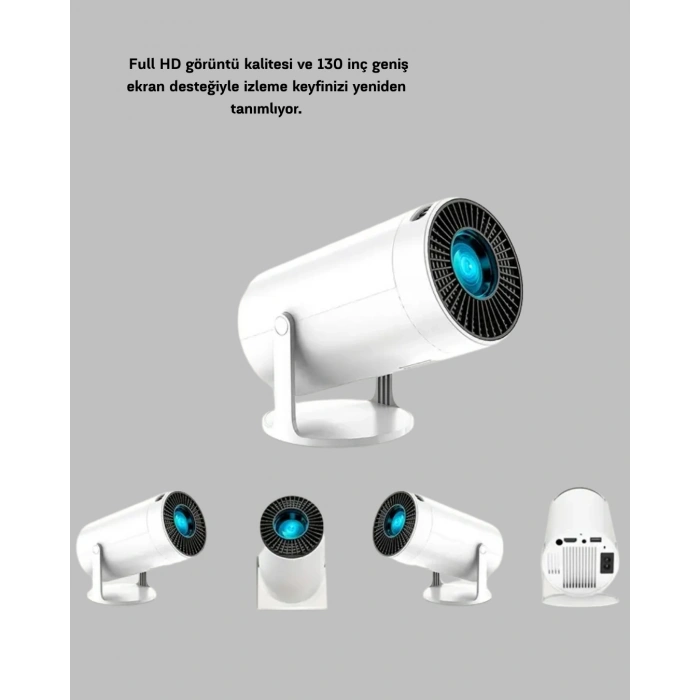 Kablosuz Bağlantılı Full Hd Ev Sinema Projeksiyonu 160 Ansı Lümen