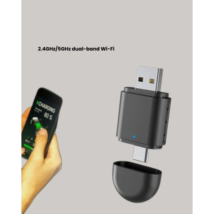 Kablosuz Carplay Adaptörü – Bluetooth 5.4 Ve Wi-fi 6 Teknolojili Tak & Çalıştır Dönüştürücü