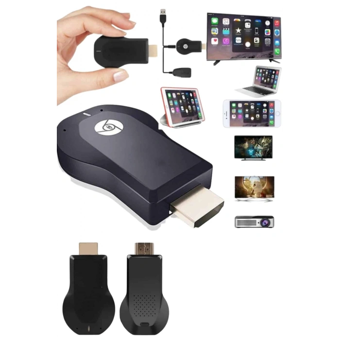 Kablosuz Hdmı Ses Ve Görüntü Aktarıcı Kolay Taşınabilir Yüksek Çözünürlüklü