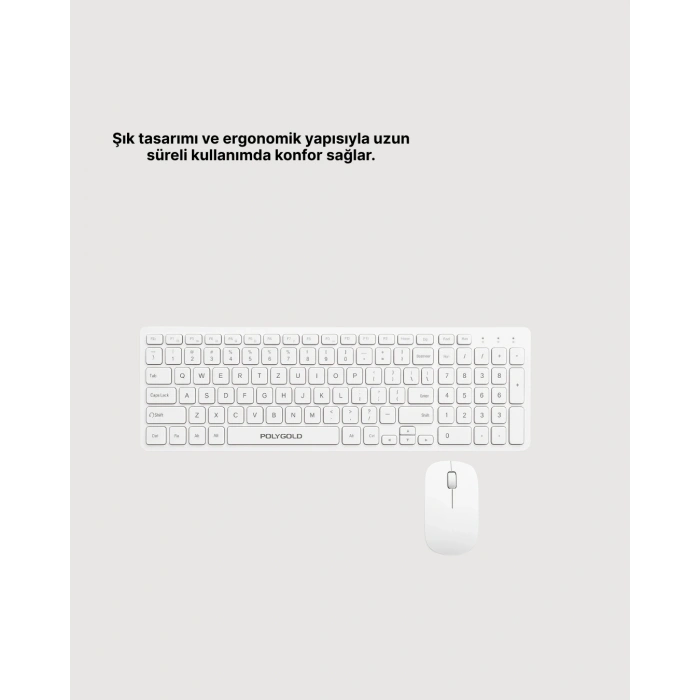 Kablosuz Klavye Ve Mouse Seti - Ergonomik Tasarım, Sessiz Kullanım, Geniş Uyumluluk