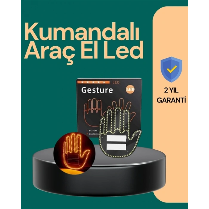 Kablosuz Kumandalı Led Jest Işığı – 3 Modlu Araba Arkası Mesaj Işığı, 203 Led İle Yüksek Parlaklık