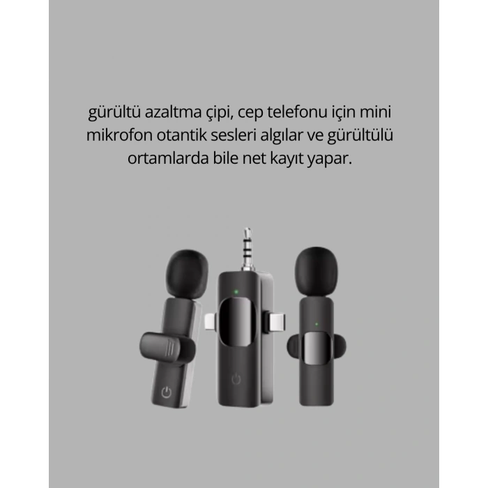Kablosuz Mikrofon - Telefon Ve Bilgisayar Uyumlu