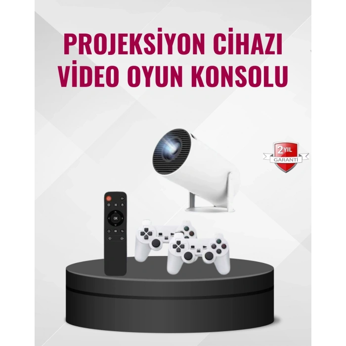 Kablosuz Mini Projeksiyon Cihazı Oyun Ve Film İçin Taşınabilir Ev Sineması