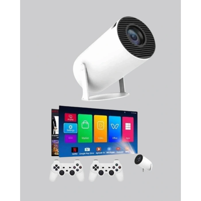 Kablosuz Projeksiyon Cihazı 4k Destekli Hdmı Usb Oyun Uyumlu