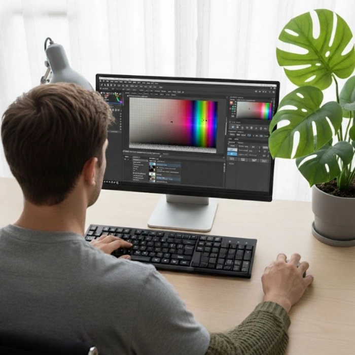 Kablosuz Q Klavye Mouse Seti Rahat Yazım, Sessiz Tuşlar, Ofis ve Ev Kullanımına Uygun Set YK7100