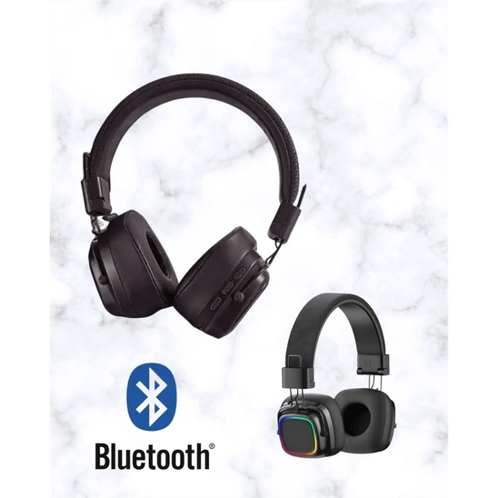 Kablosuz Rgb Işıklı Katlanabilir Bluetooth Kulak Üstü Kulaklık