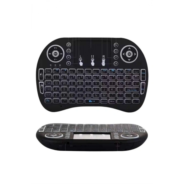Kablosuz Türkçe Q Klavye Rgb Işıklı Televizyon Ps3 Dokunmatik Mouse
