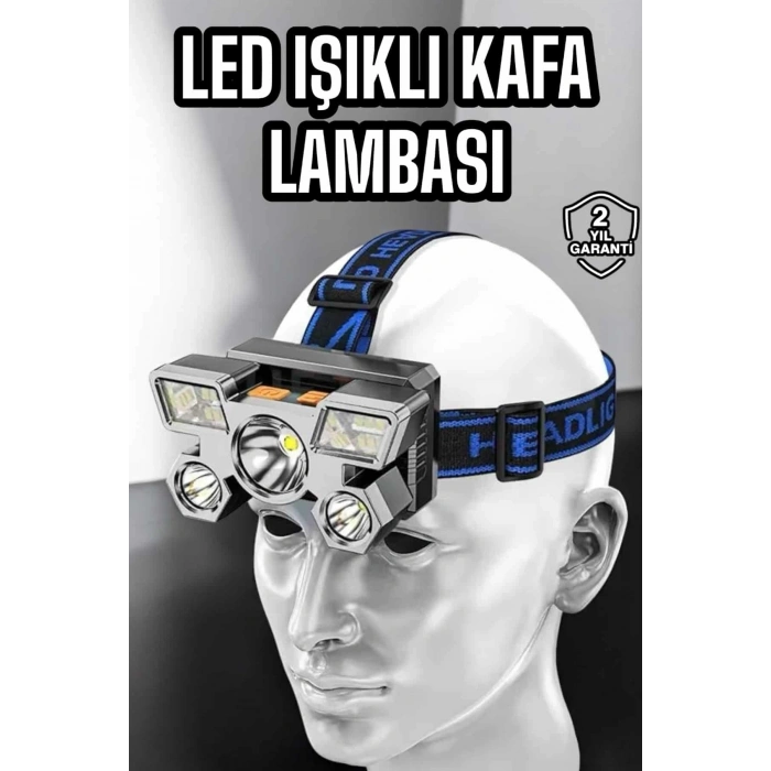 Kafa Lambası Hafif Ve Esnek Çift Anahtarlı Far Led Işık