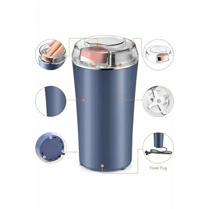 Kahve Ve Baharat Öğütücü Kolay Temizlenebilir Paslanmaz Çelik Taşınabilir