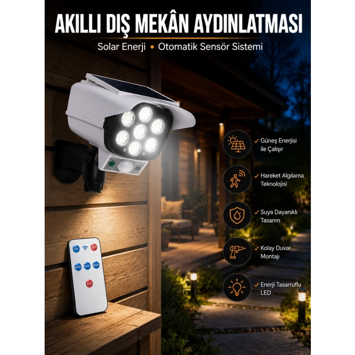 Kamera Görünümlü Solar Lamba