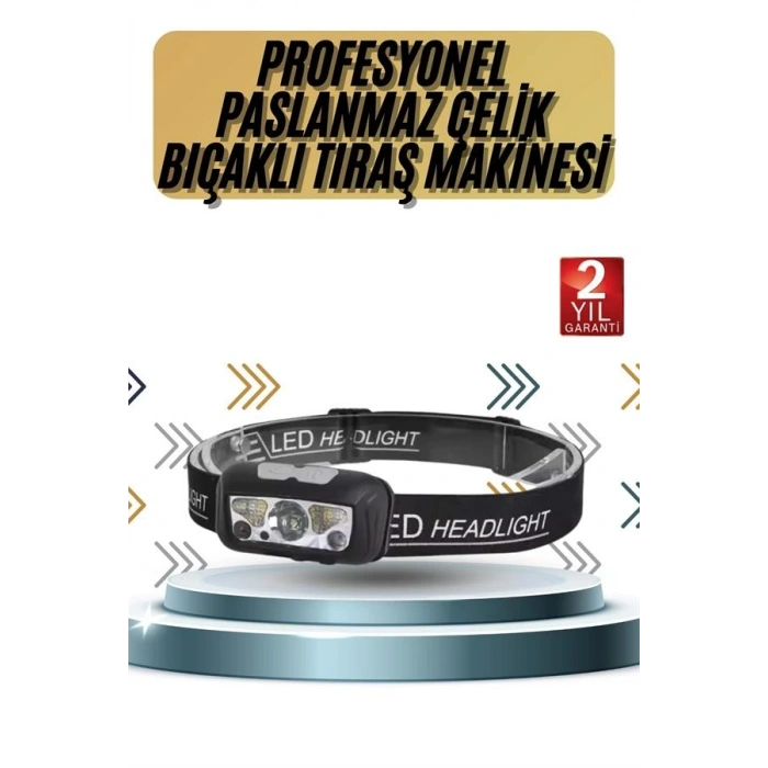 Kamp Lambası Kafa Feneri Kafa Lambası Ayarlanabilir Sensörlü Şarjlı
