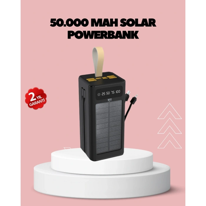 Kamp Ve Outdoor Kullanıma Uygun Güneş Panelli Powerbank