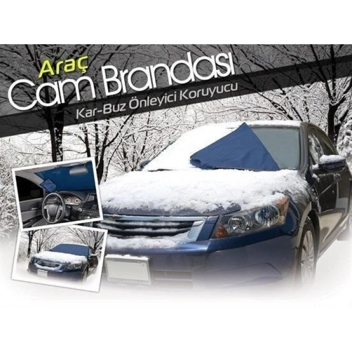 Kar Buz Önleyici Örtü  Araç Oto Ön Cam Koruyucu Branda