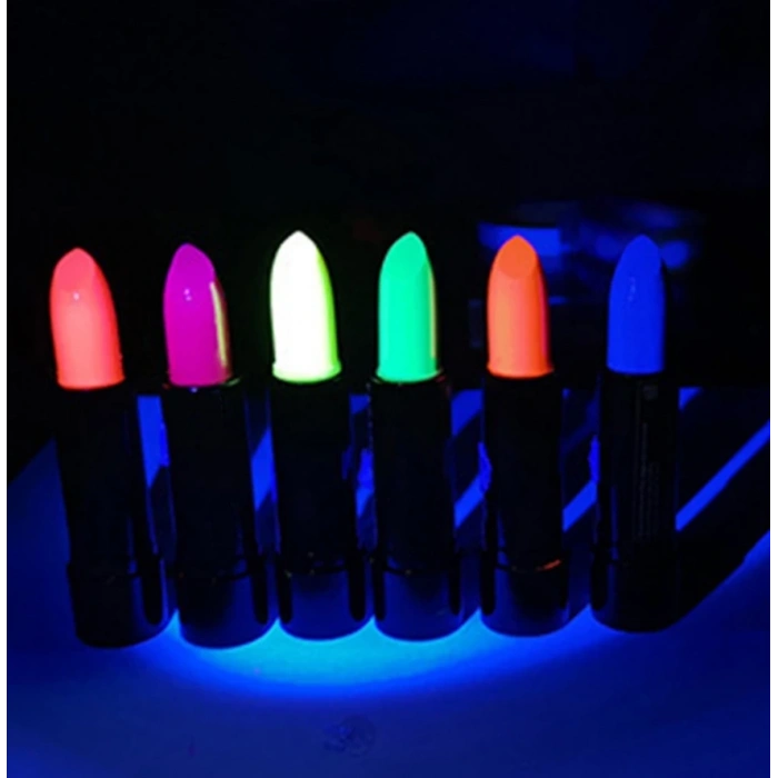 Karanlıkta Parlayan Yanan Uv Neon Ruj Yüz Boyama 6 Adet 6 Renk