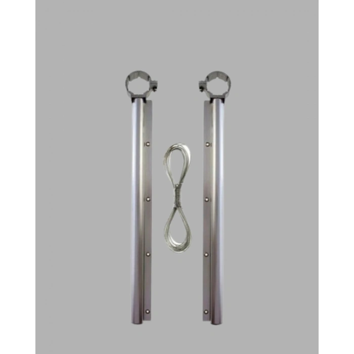 Kare Küpeşte Uyumlu Balkon Çamaşır Askısı 25x60 Cm Beyaz Pratik