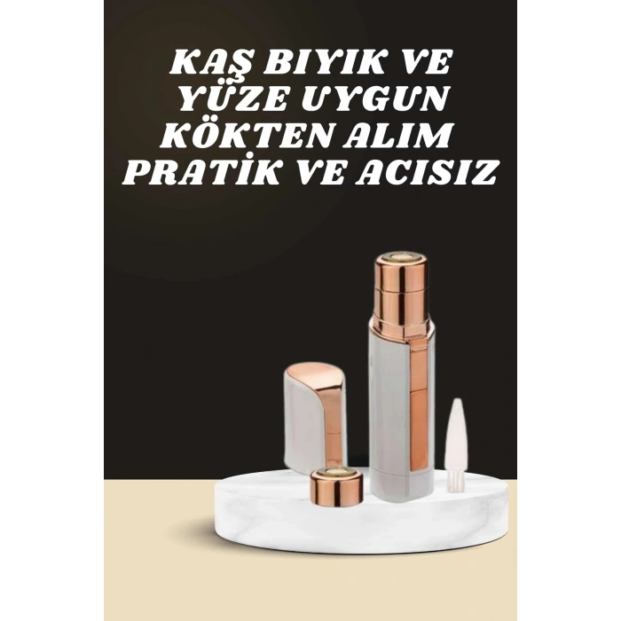 Kaş Bıyık Ve Yüz Epilasyon Aleti Ve Titreşimli Yüz Temizleme Masaj Aleti İkili Set