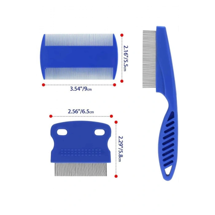 Kedi Köpek Tüy Bit Pire Toplayıcı Toplama Temizleme Tarağı Tarak Seti 4lü Set