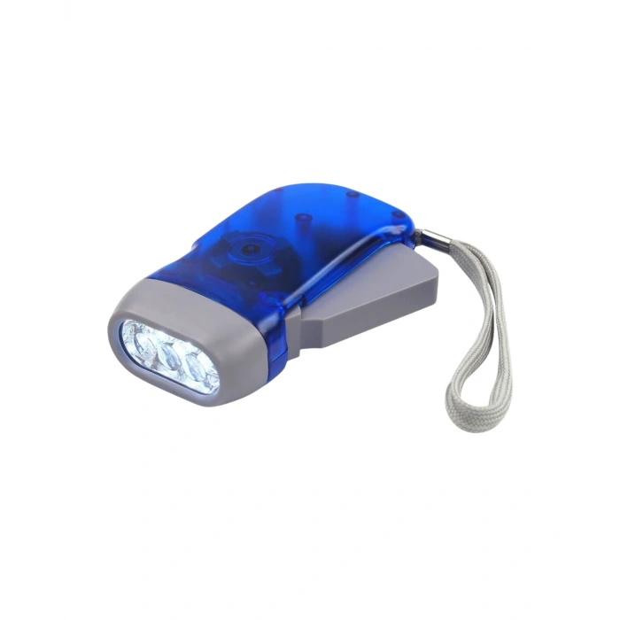 Kendiliğinden Şarjlı El Feneri Pilsiz Dinamolu 3 Led Taşınabilir