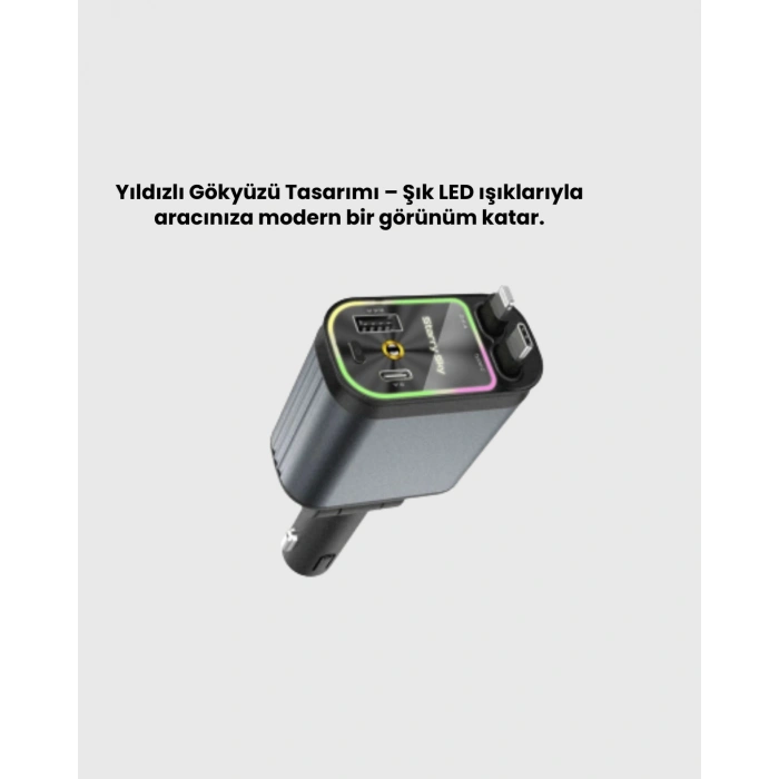Kia, Seat, Mazda, Mitsubishi Araçlar İçin Çok Fonksiyonlu Araç Şarj Adaptörü Yeni Nesil